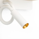 Wall light "Artin" - With adjustable LED spotlight and USB port - E27 + 3W