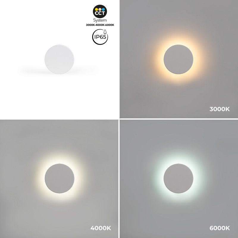 Circular wall light "Eclipse" - 9W - CCT - IP65