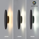 Circular wall light "Eclipse" - 18W - CCT - IP65