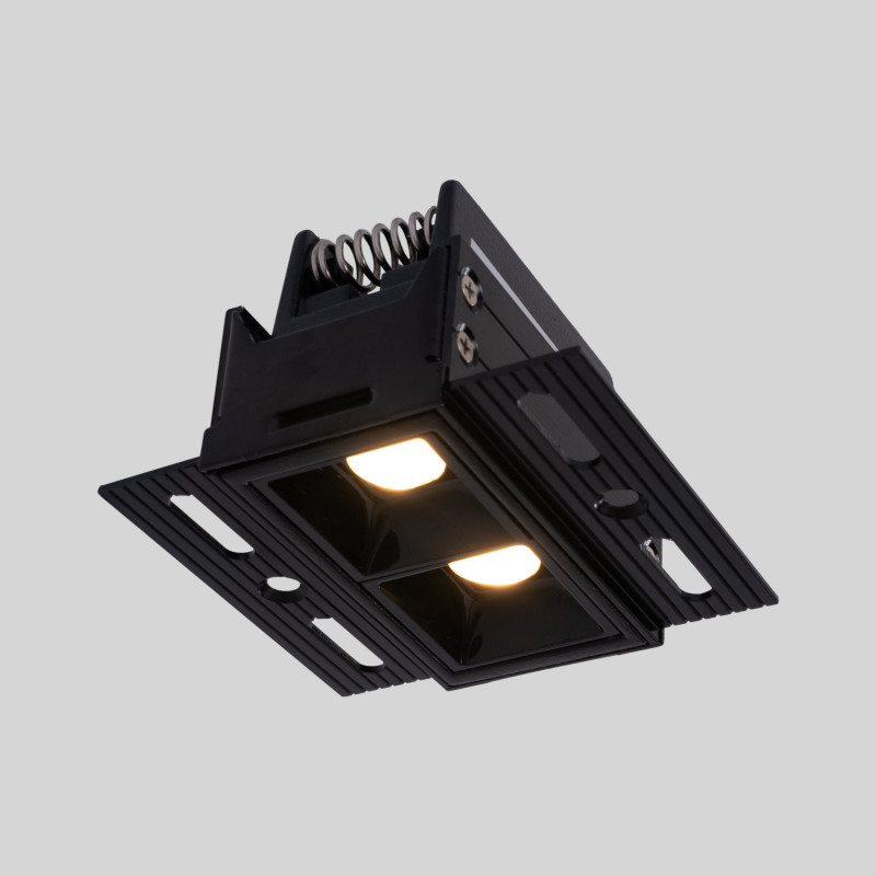 Recessed/trimless linear LED spotlight for plasterboard - 4W - UGR18 - CRI90 - Black