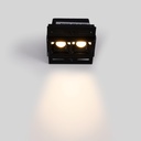 Recessed/trimless linear LED spotlight for plasterboard - 4W - UGR18 - CRI90 - Black