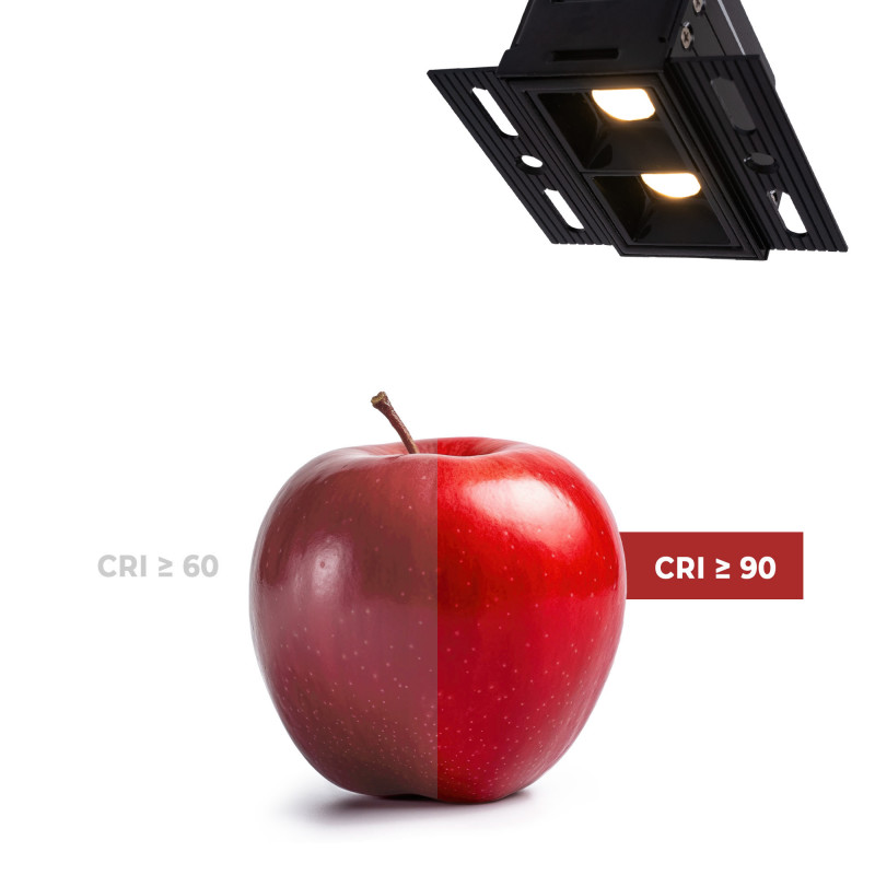 Recessed/trimless linear LED spotlight for plasterboard - 4W - UGR18 - CRI90 - Black