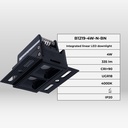 Recessed/trimless linear LED spotlight for plasterboard - 4W - UGR18 - CRI90 - Black