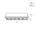 Recessed/trimless linear LED spotlight for plasterboard - 12W - UGR18 - CRI90 - White