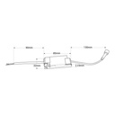 Recessed/trimless linear LED spotlight for plasterboard - 12W - UGR18 - CRI90 - White