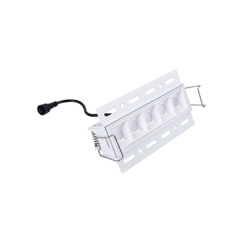 Recessed/trimless linear LED spotlight for plasterboard - 12W - UGR18 - CRI90 - White
