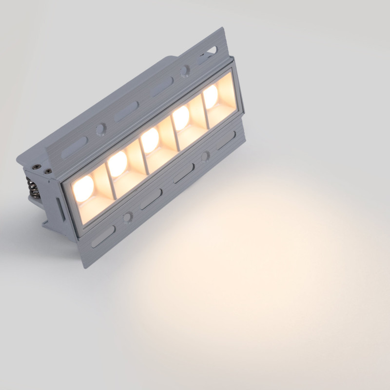 Recessed/trimless linear LED spotlight for plasterboard - 12W - UGR18 - CRI90 - White