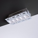 Recessed/trimless linear LED spotlight for plasterboard - 12W - UGR18 - CRI90 - White