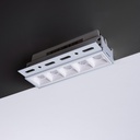 Recessed/trimless linear LED spotlight for plasterboard - 12W - UGR18 - CRI90 - White