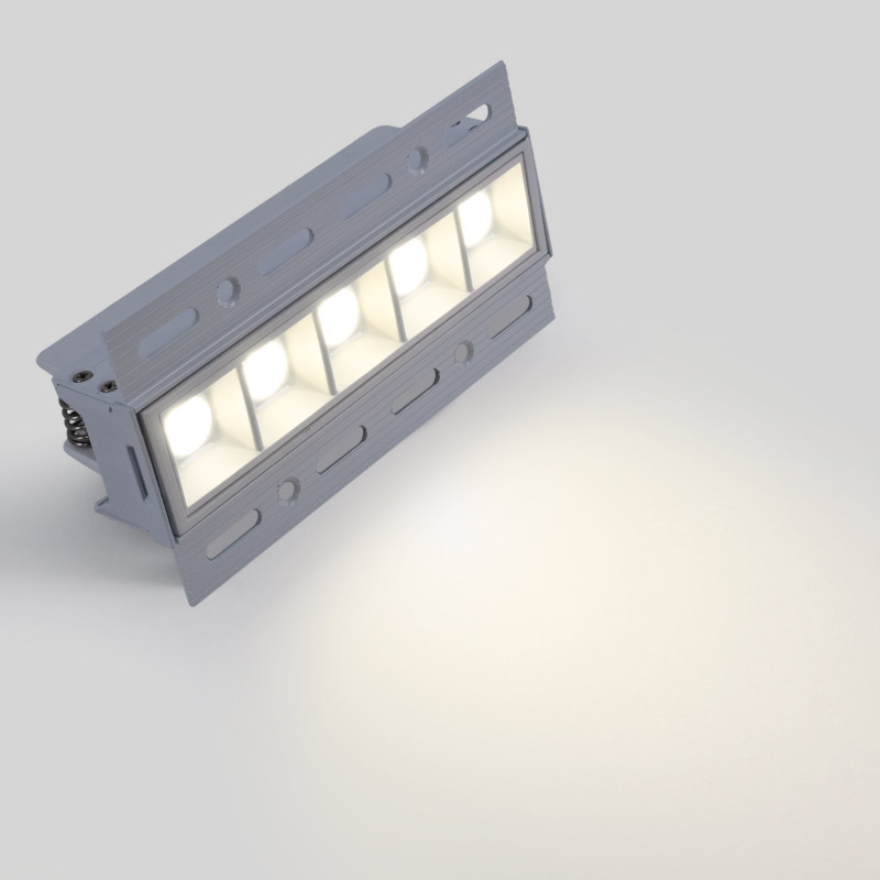 Recessed/trimless linear LED spotlight for plasterboard - 12W - UGR18 - CRI90 - White