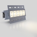 Recessed/trimless linear LED spotlight for plasterboard - 12W - UGR18 - CRI90 - White