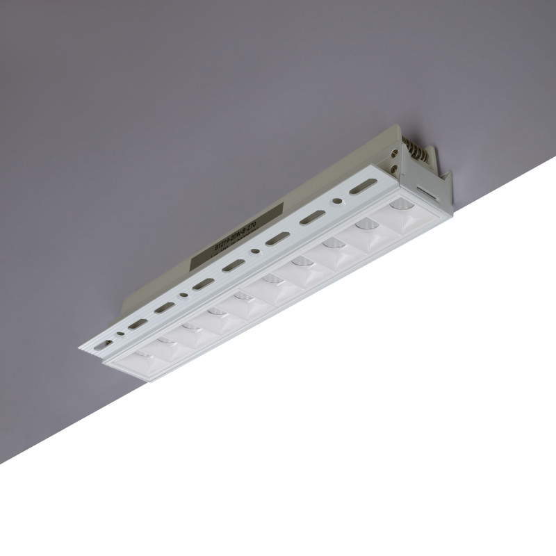 Recessed/Trimless linear LED spotlight for plasterboard - 20W - UGR18 - CRI90 - White