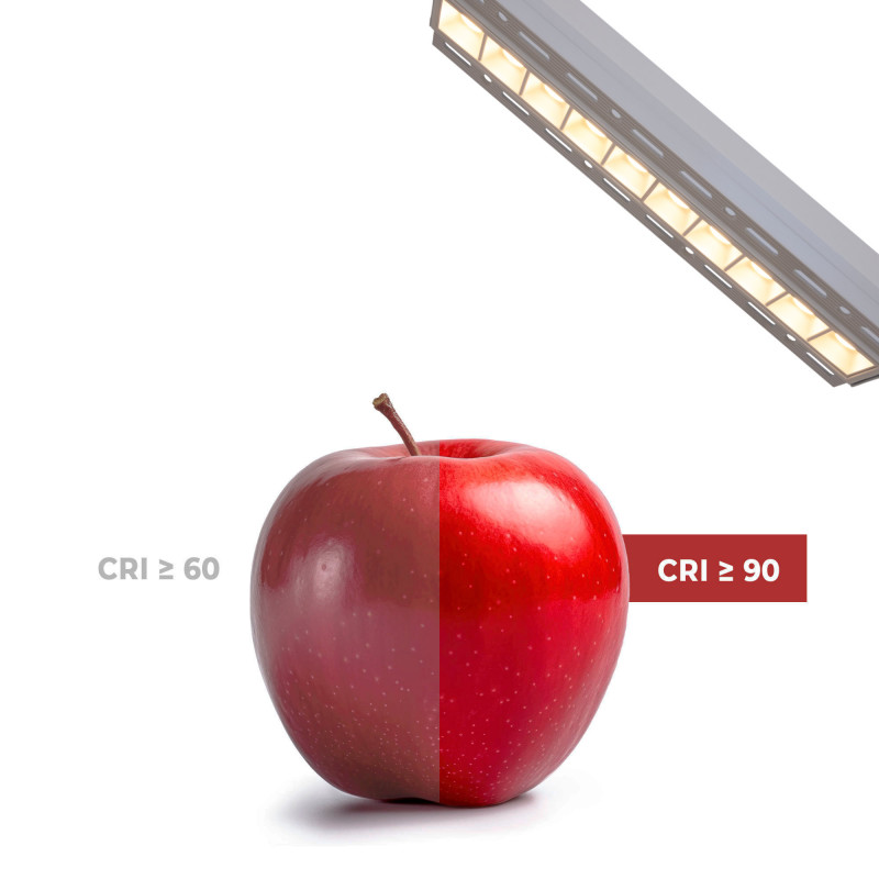 Recessed/Trimless linear LED spotlight for plasterboard - 20W - UGR18 - CRI90 - White