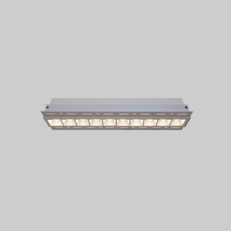 Recessed/Trimless linear LED spotlight for plasterboard - 20W - UGR18 - CRI90 - White