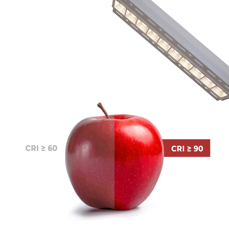 Recessed/Trimless linear LED spotlight for plasterboard - 20W - UGR18 - CRI90 - White