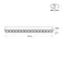 Recessed/trimless linear LED spotlight for plasterboard - 30W - UGR18 - CRI90 - White