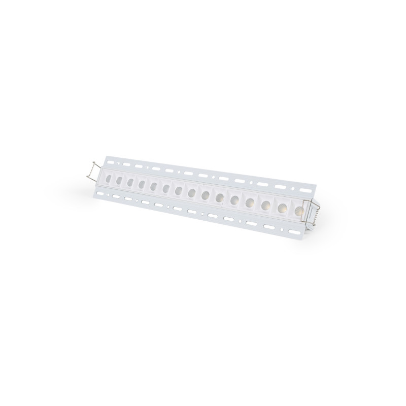 Recessed/trimless linear LED spotlight for plasterboard - 30W - UGR18 - CRI90 - White