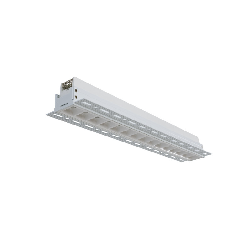 Recessed/trimless linear LED spotlight for plasterboard - 30W - UGR18 - CRI90 - White