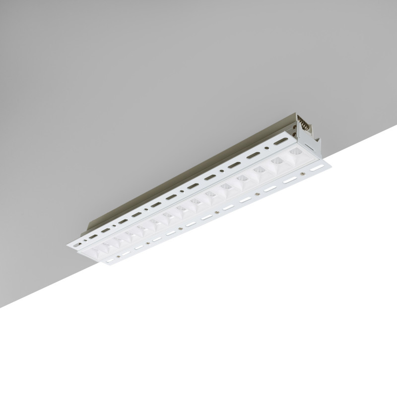 Recessed/trimless linear LED spotlight for plasterboard - 30W - UGR18 - CRI90 - White