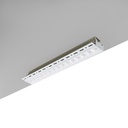 Recessed/trimless linear LED spotlight for plasterboard - 30W - UGR18 - CRI90 - White