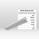 Recessed/trimless linear LED spotlight for plasterboard - 30W - UGR18 - CRI90 - White