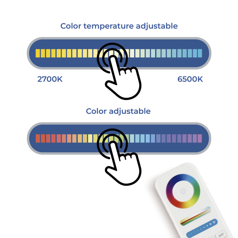 Magnetic linear track light - RGB + CCT - 24W - Mi Light - White