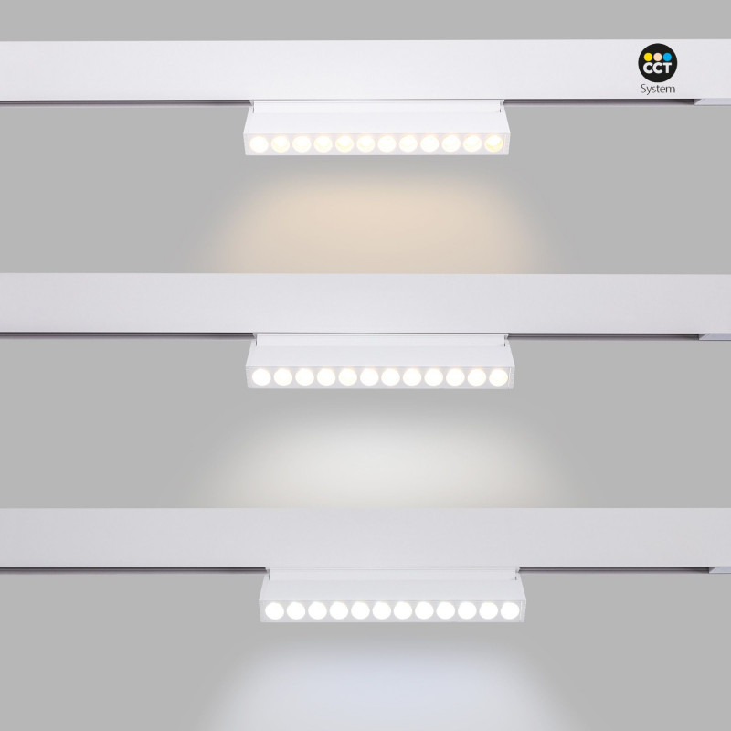 Adjustable linear track light - RGB + CCT - 6W - UGR18 - Mi Light - White