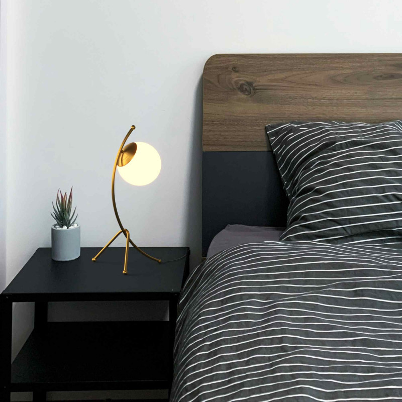 Crystal ball table lamp "Flix"
