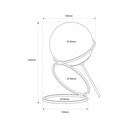 Crystal ball table lamp "Ruth"