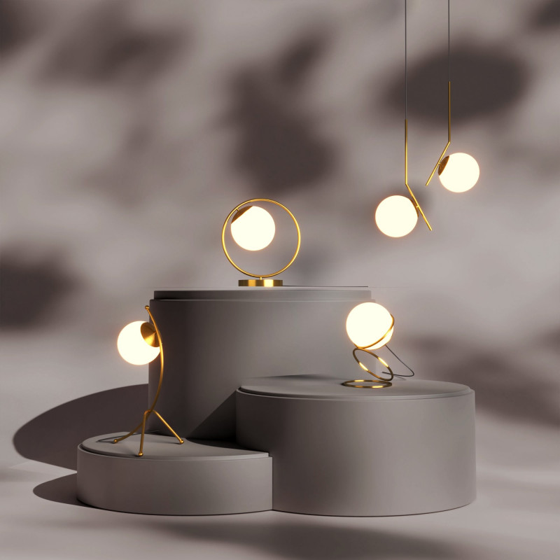 Crystal ball table lamp "Ruth"