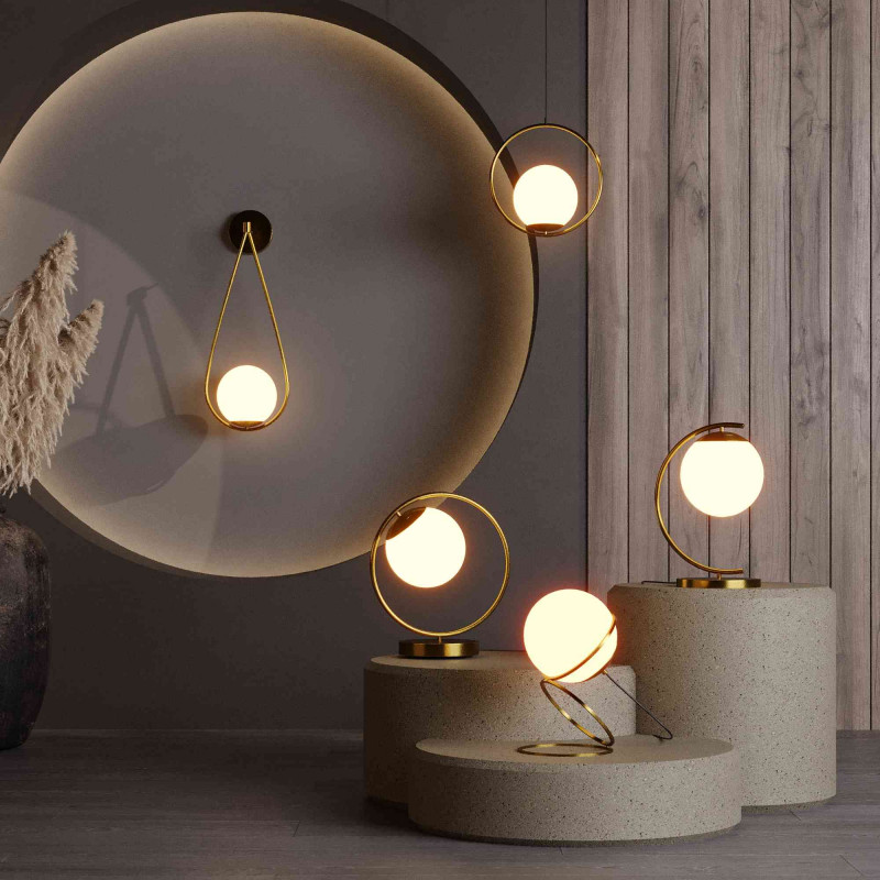 Crystal ball table lamp "Ruth"