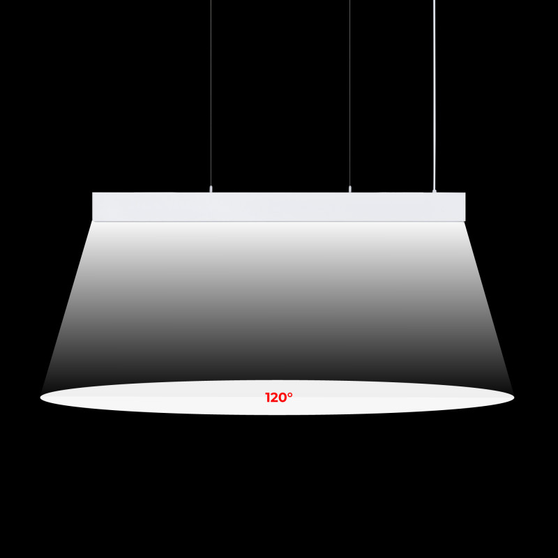 Pendant/Surface Mounted LED Linear light - 36W - Slim - 120cm - 2500lm