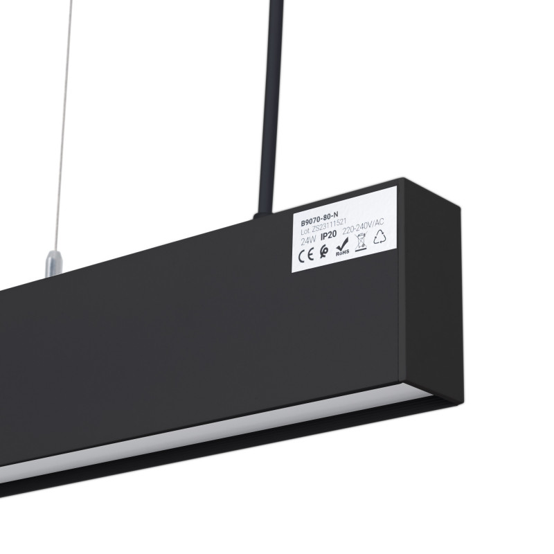 Pendant/Surface Mounted LED Linear light - Slim - 24W - 80cm - 1700lm