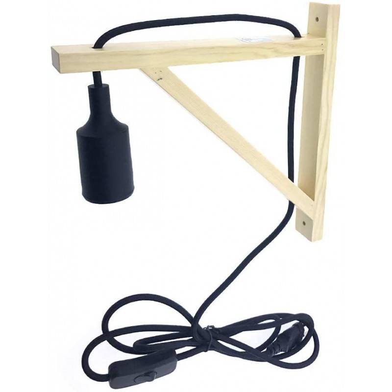 Nordic wall lamp "YOJO" -Wooden frame and silicone pendant lamp