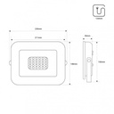 Outdoor LED Floodlight - 50W - 95lm/W - IP65 - White