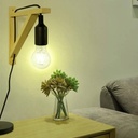 Nordic wall lamp "YOJO" -Wooden frame and silicone pendant lamp