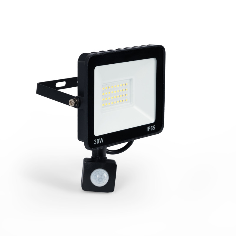 Outdoor LED floodlight with PIR motion sensor - 30W - IP65 - 6000K