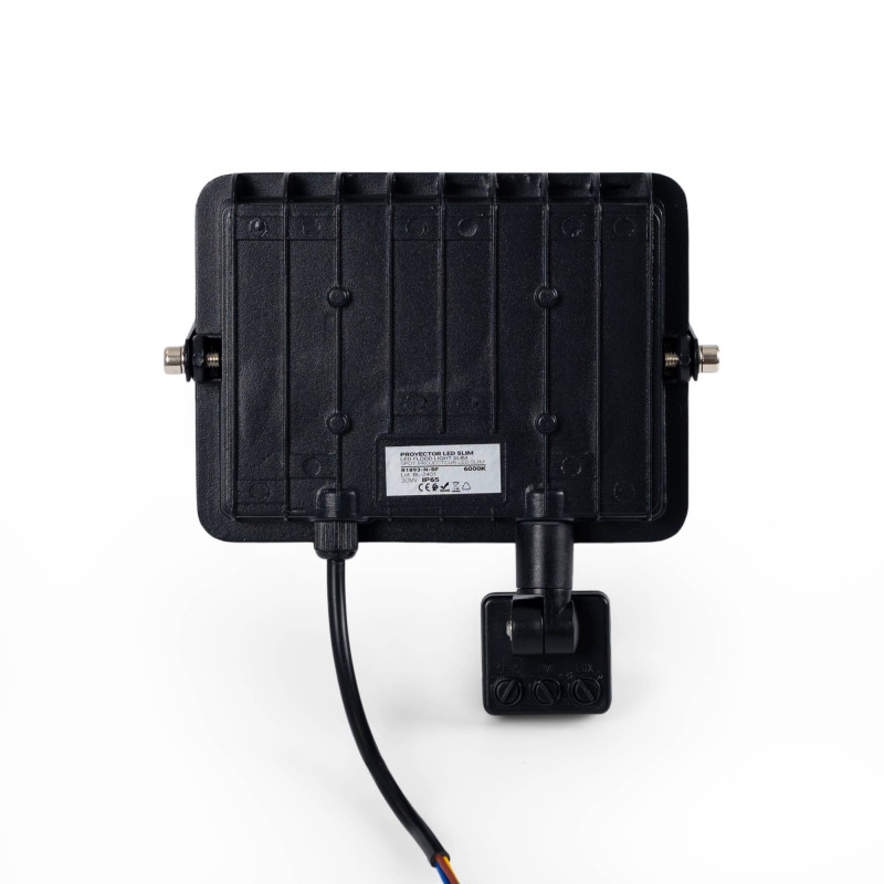 Outdoor LED floodlight with PIR motion sensor - 30W - IP65 - 6000K