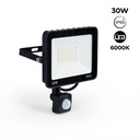Outdoor LED floodlight with PIR motion sensor - 30W - IP65 - 6000K