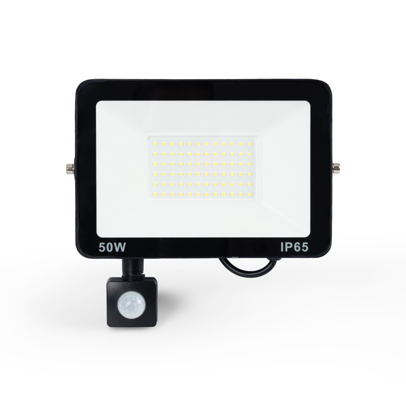 Outdoor LED floodlight with PIR motion sensor - 50W - IP65 - 6000K