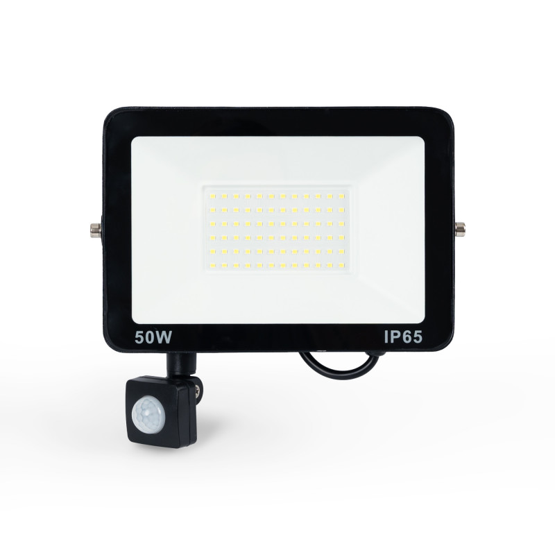Outdoor LED floodlight with PIR motion sensor - 50W - IP65 - 6000K