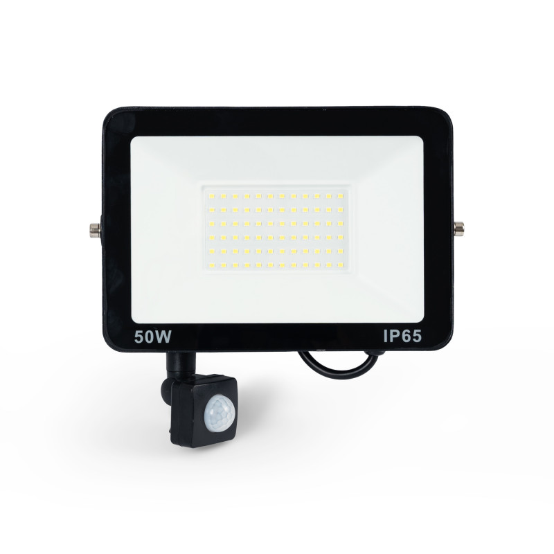 Outdoor LED floodlight with PIR motion sensor - 50W - IP65 - 6000K