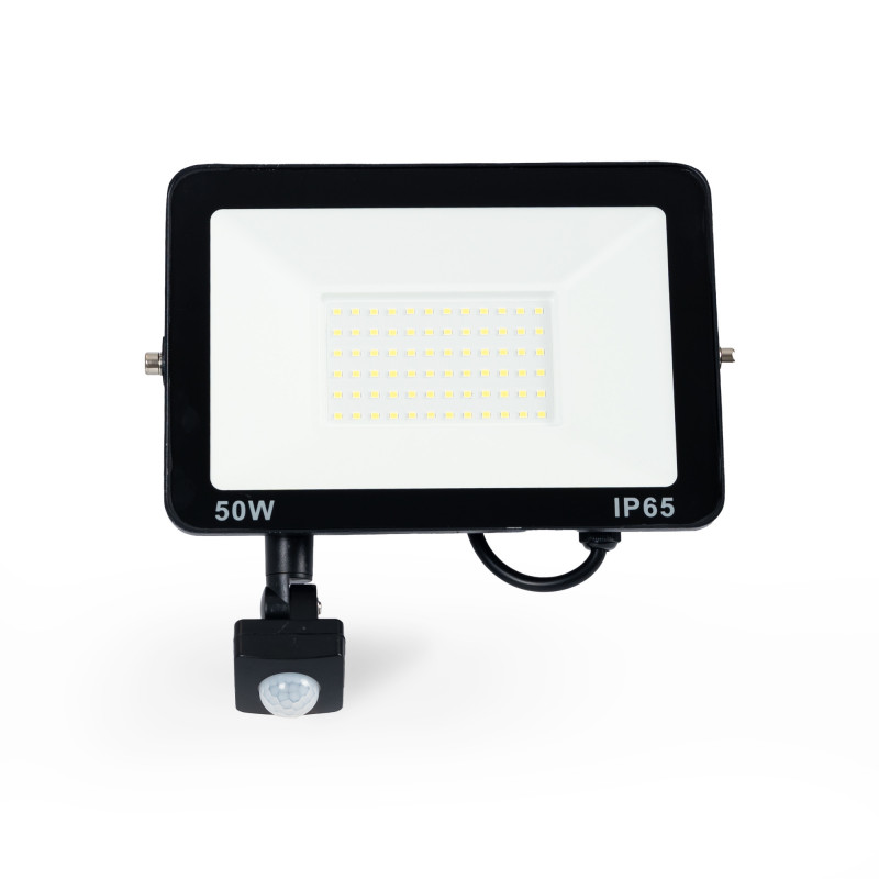 Outdoor LED floodlight with PIR motion sensor - 50W - IP65 - 6000K