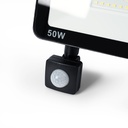 Outdoor LED floodlight with PIR motion sensor - 50W - IP65 - 6000K