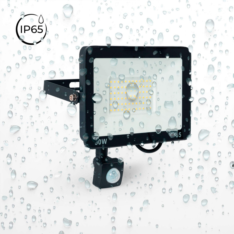 Outdoor LED floodlight with PIR motion sensor - 50W - IP65 - 6000K