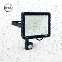 Outdoor LED floodlight with PIR motion sensor - 50W - IP65 - 6000K