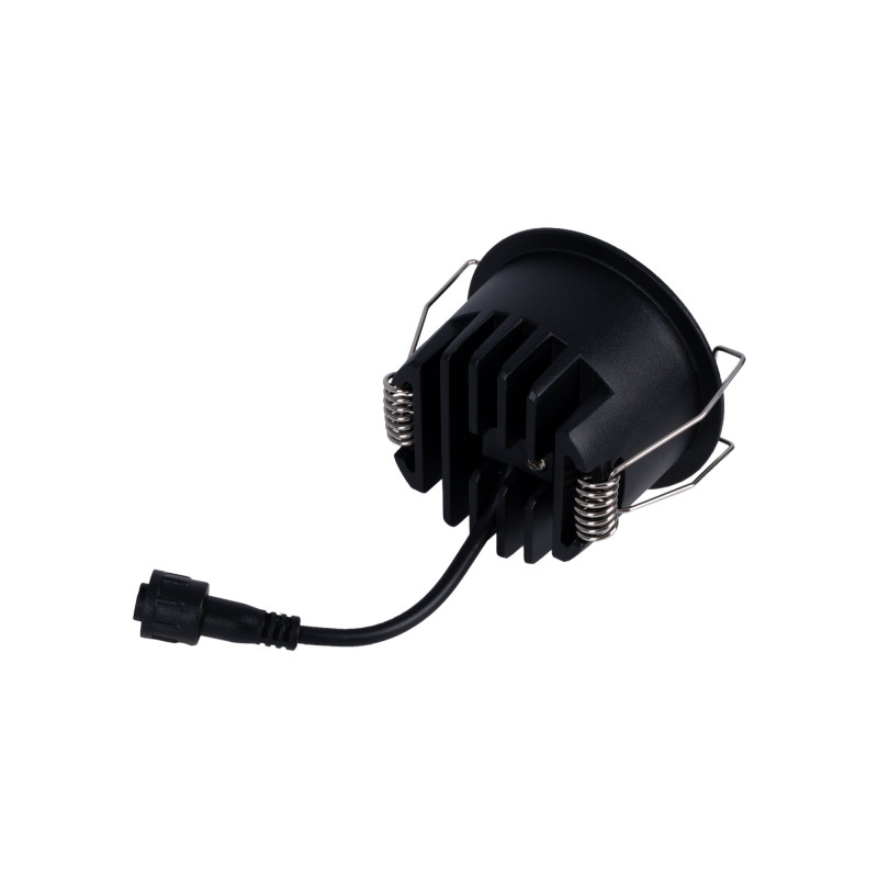 Recessed round LED downlight - 8W - Osram Chip - UGR18 - Cutout Ø 58mm - Black