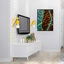 Nordic wall lamp "YOJO" -Wooden frame and silicone pendant lamp