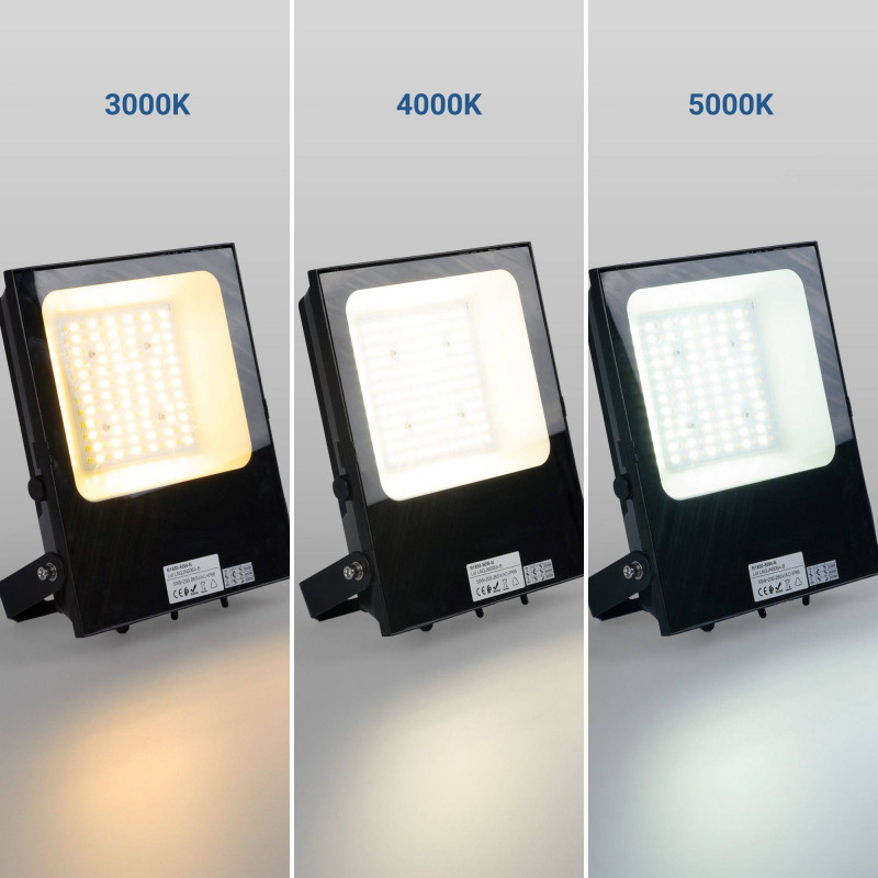 Outdoor LED floodlight - 50W CCT - "PRO" Series - 110lm/W - IP66
