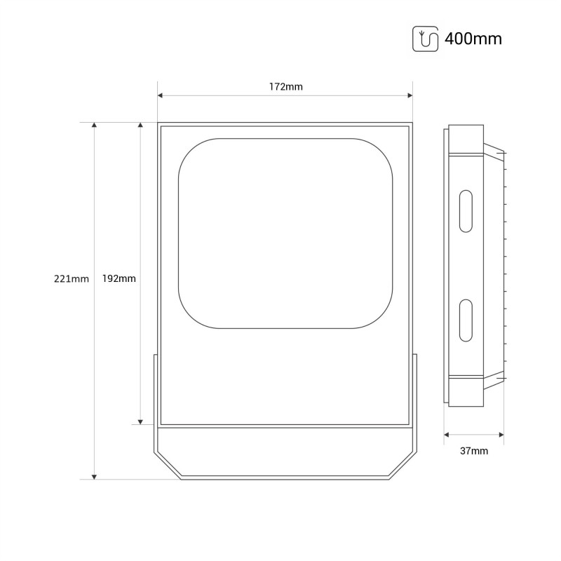 Outdoor LED floodlight - 35W CCT - "PRO" Series - 110lm/W - IP66